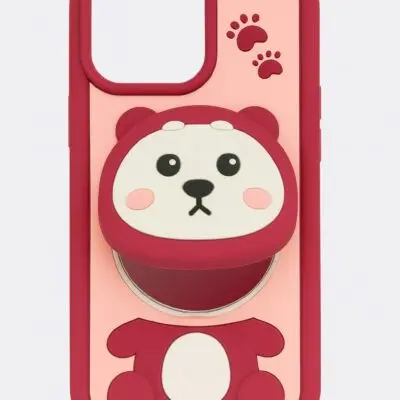 kvkstore.com.tr|iPhone 15 Uyumlu Bear Hug 3D Silikon Telefon Kılıfı