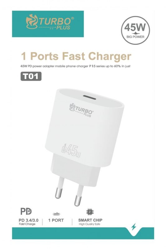 kvkstore.com.tr | TURBO PLUS 45W Çift Portlu USB-To Type C Hızlı Şarj Cihazı Android iPhone Uyumlu