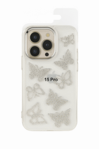 kvkstore.com.tr | iPhone 15 Pro Uyumlu Taşlı Kılıf Işıltını Yanında Taşı