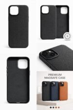 kvkstore.com.tr | iPhone 16 Premium MagSafe Uyumlu Dokulu Yüzey Kamera Korumalı Kılıf Koyu Gri