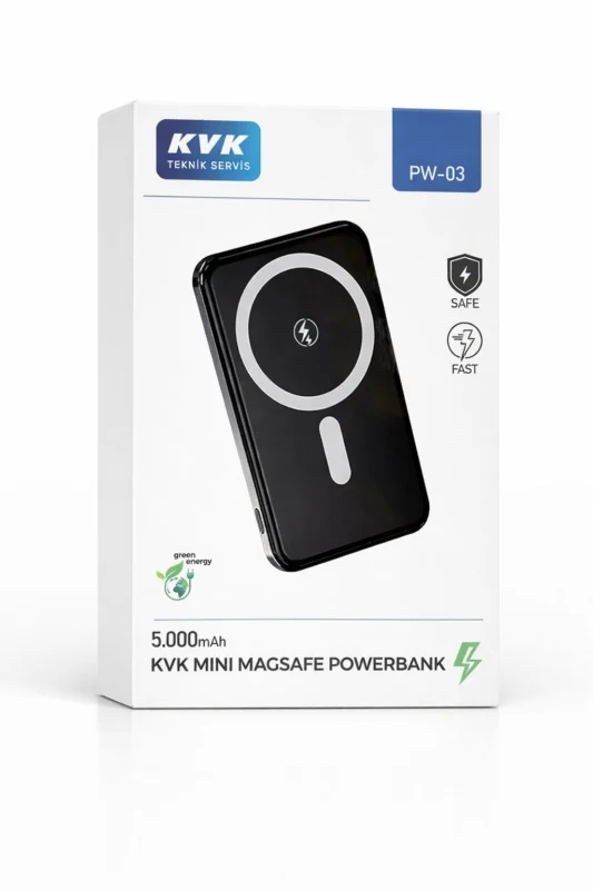 kvkstore.com.tr|KVK MagSafe Powerbank 5000mAh Kablosuz Manyetik Hızlı Şarj