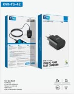 kvkstore.com.tr | 25W Type-C PD Hızlı Şarj Başlığı 3.4A Destekli Siyah