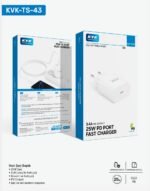 kvkstore.com.tr | 25W Type-C PD Hızlı Şarj Başlığı 3.4A Destekli Beyaz