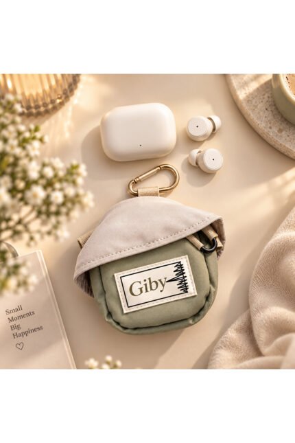 Gjby Kablosuz Bluetooth 5.0 Kulaklık 10M Çekim Mesafesi Şarj Kutusu Taşıma Çanta Hediyeli Beyaz Renk