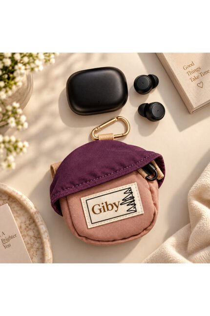 Gjby Kablosuz Bluetooth 5.0 Kulaklık 10M Çekim Mesafesi Şarj Kutusu Taşıma Çanta Hediyeli Siyah Renk